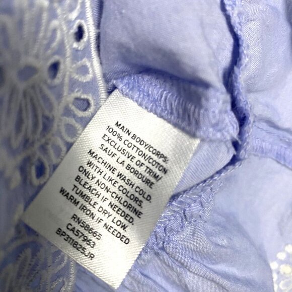 Frenchi Blue Crop Cami Ruffled Hem Size Large Casual Feminine Summer As Is - Picture 4 of 6